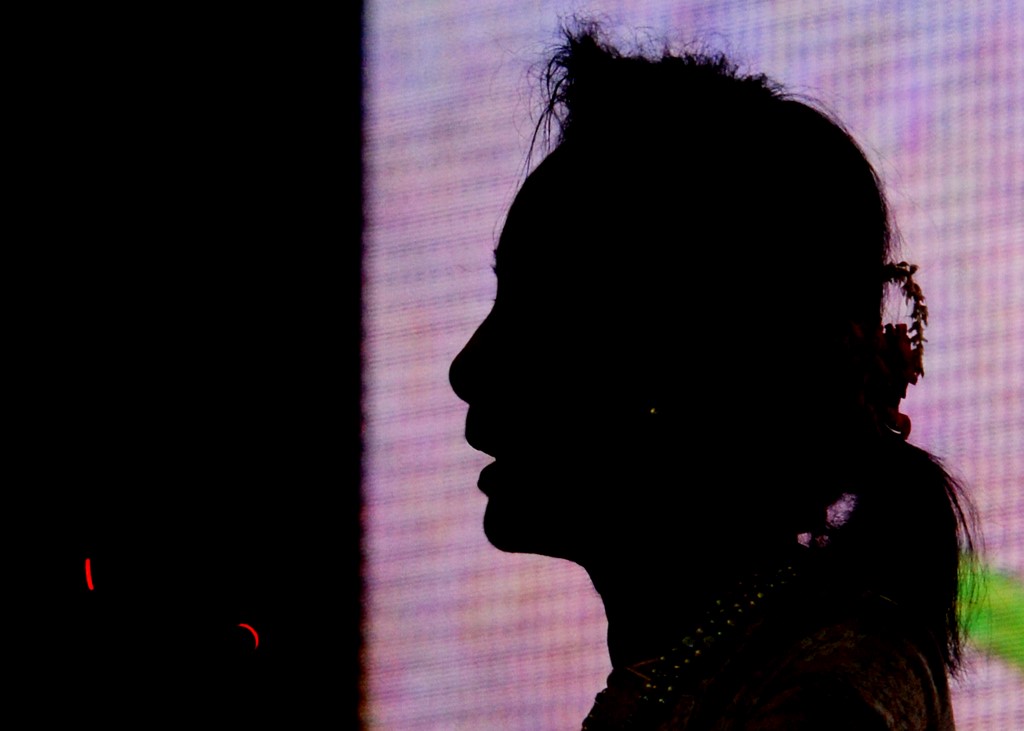 yanmar State Counsellor Aung San Suu Kyi speaks before the centennial celebrations of Yangon University in Naypyidaw on December 2. (AFP / Thet Aung)