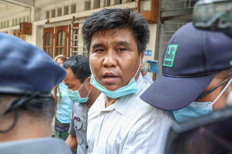 A March 27 interview with a top-ranking Arakan Army representative published by the Mandalay-based Voice of Myanmar landed editor-in-chief Nay Myo Lin (above) in court on terrorism charges. (AFP)