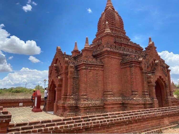 One of the five pagodas targeted by thieves at the Unesco World Heritage site of Bagan. (All photos from CCTV Asia Pacific / Facebook)