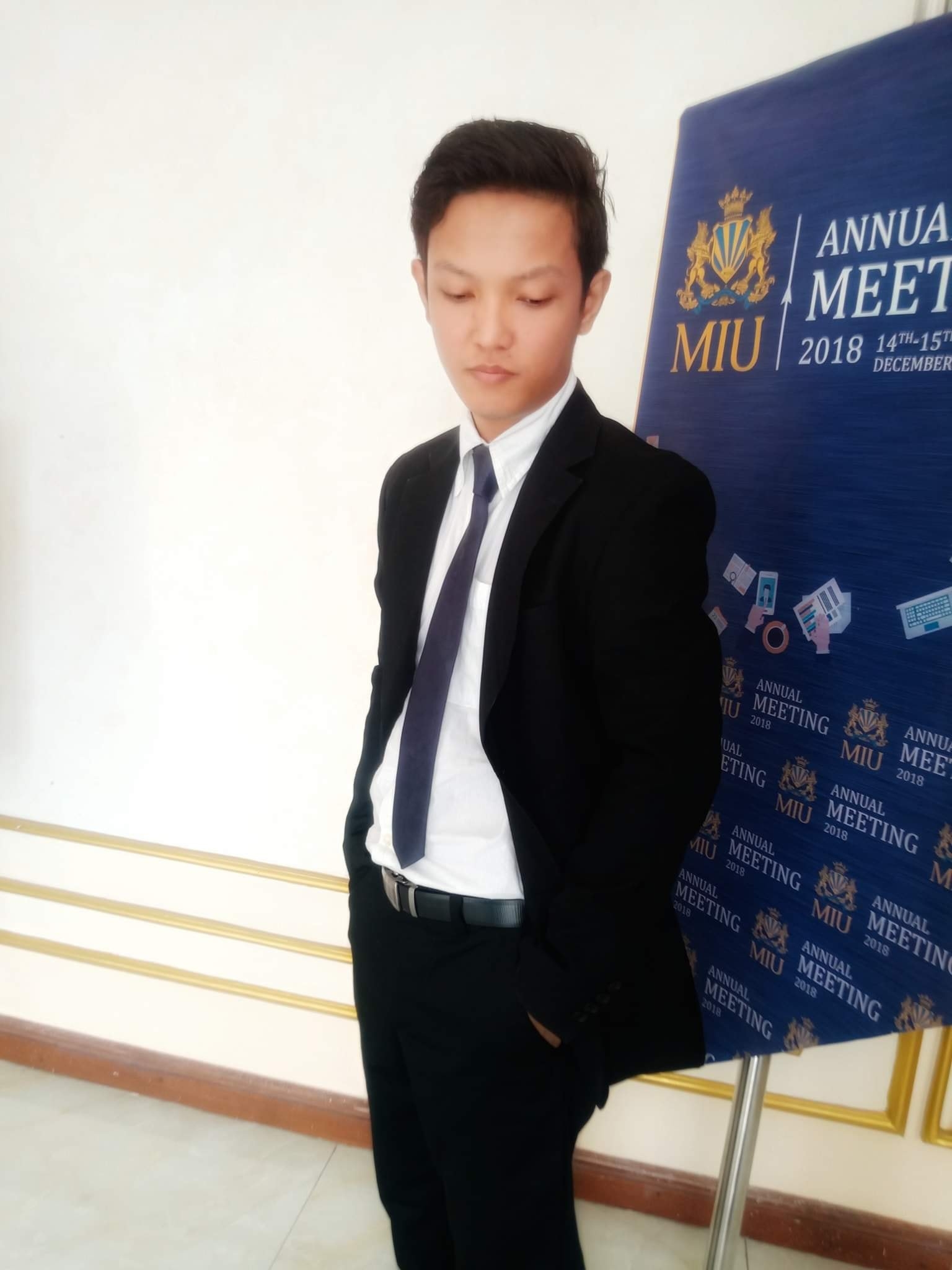 Kyaw Zin Win at the Myanmar Imperial University in December, 2018. (Facebook / Kyaw Zin Win)