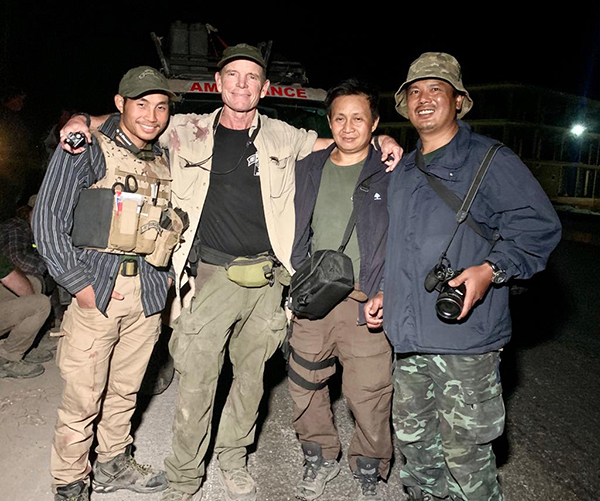 Zau Seng (right) with other members of the Free Burma Rangers. (FBR website)