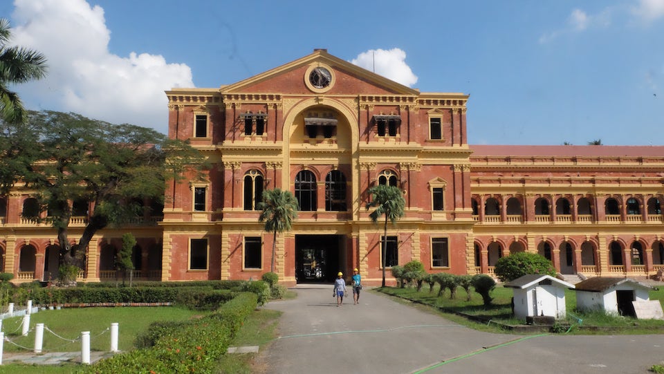 The facade of the Secretariat in downtown Yangon. (Myanmar Mix)