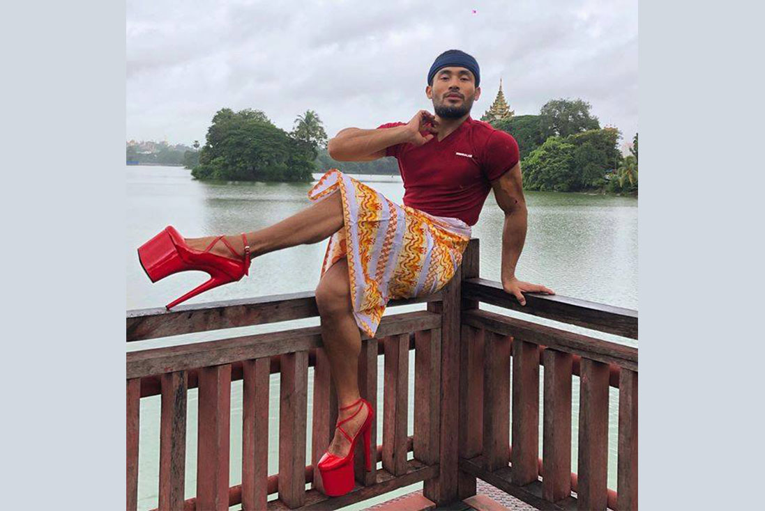 A photo of Sinon Loresca at Kandawgyi Lake in Yangon that he posted on his Facebook page on September 2.