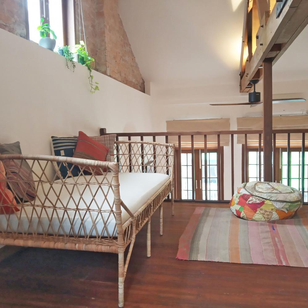 This day bed makes for a perfect rest area.