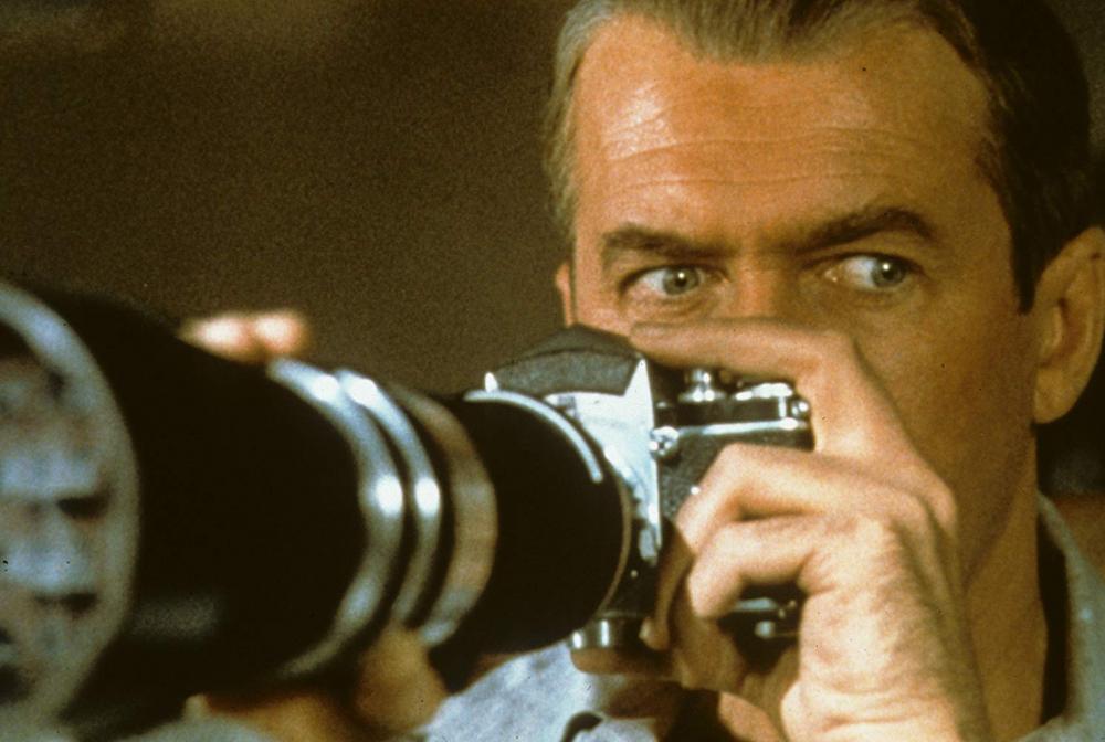 James Stewart in Rear Window.