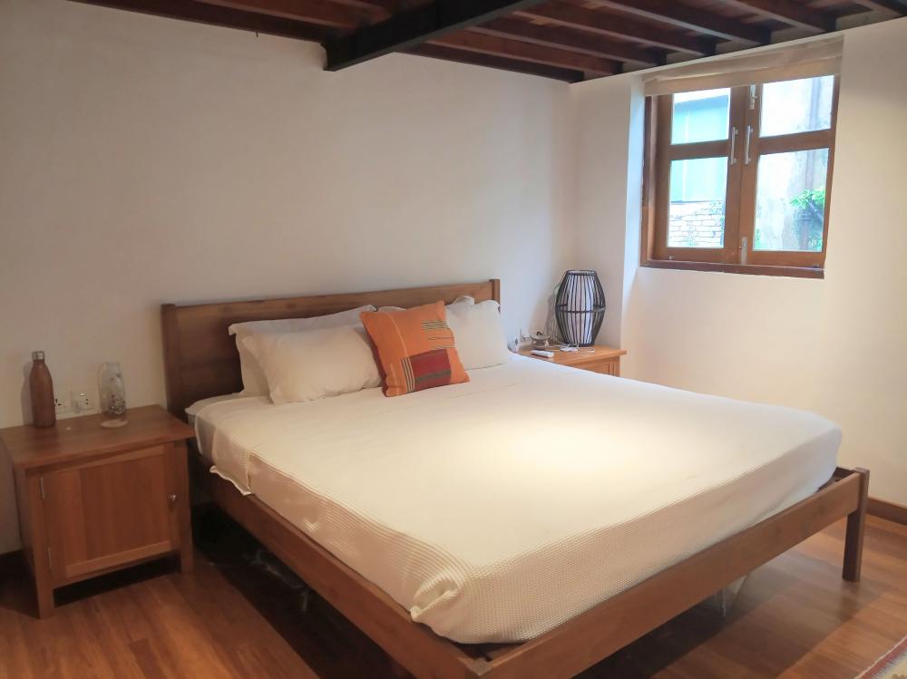 The main bedroom on the first floor.
