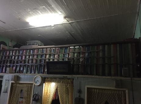 Before the renovation, the mezzanine was in bad shape.