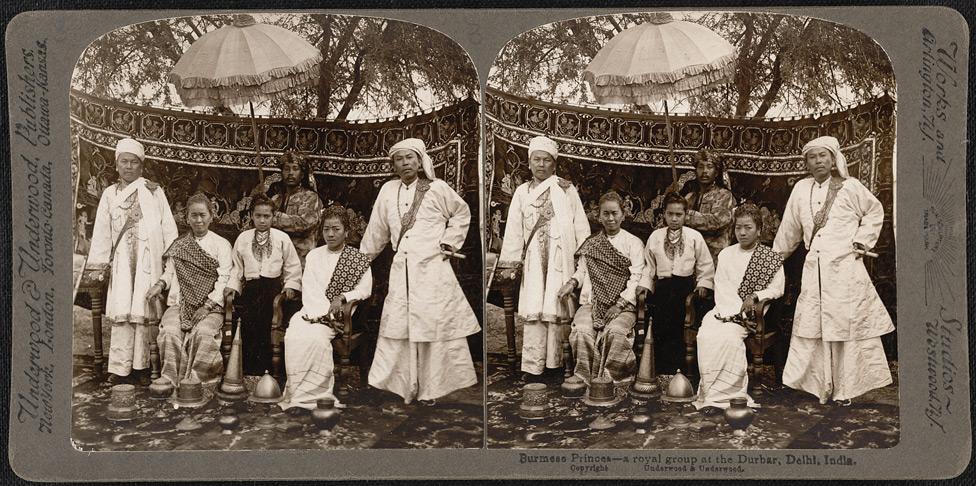 Burmese princes—a royal group at the Durbar, Delhi, India.