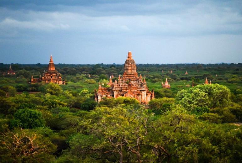A view of ancient pagodas in Bagan on July 6, 2019. (Ye Aung Thu / AFP)