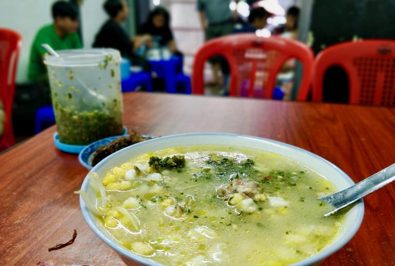 Sabuti, a traditional corn porridge of Chin state, is the signature dish at this Yangon eatery. (Myanmar Mix)