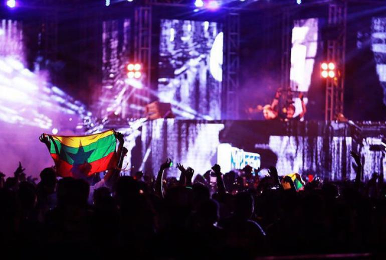 An EDM gathering in Myanmar. (Photo via Together Festival)