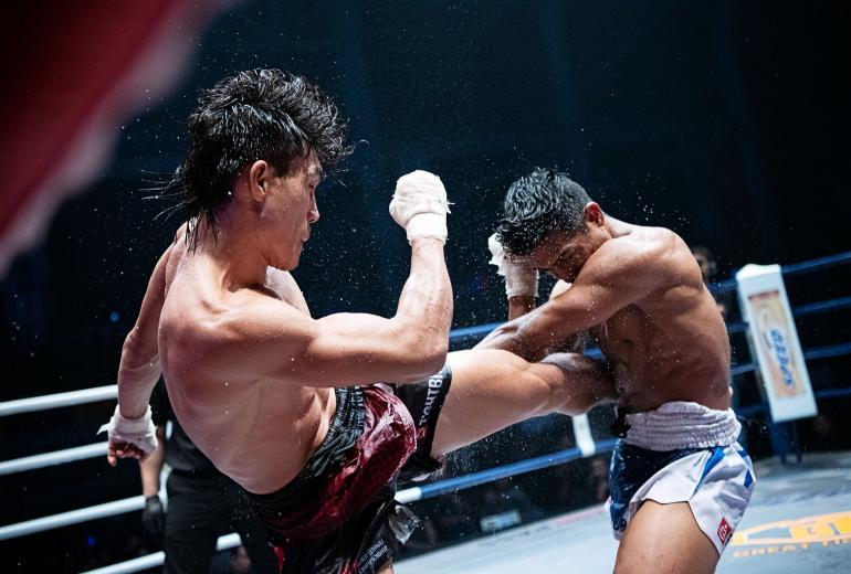 Fighters clash at a World Lethwei Championship event. (WLC)