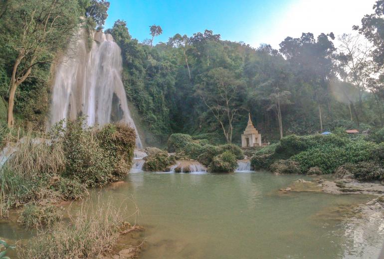  Dat Taw Gyaint has several pools at different levels that offer a refreshing swim. (Dominic Horner)