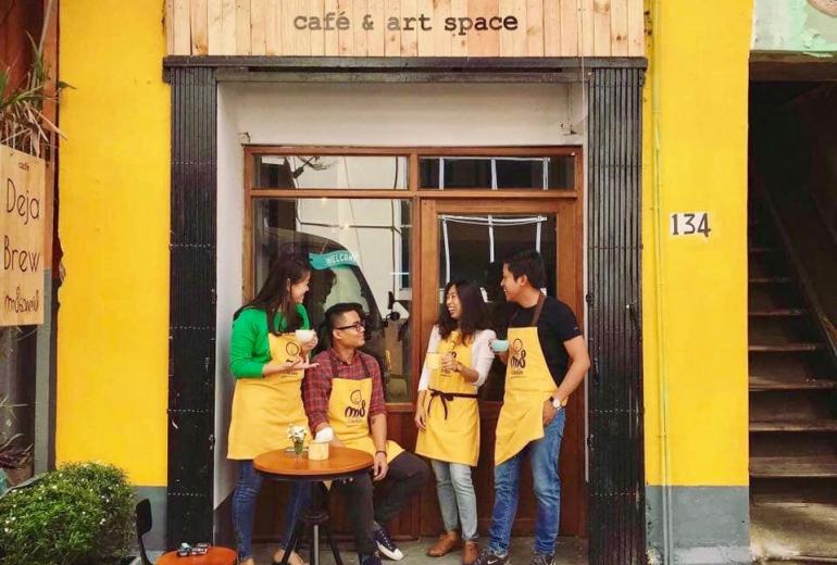 The Deja Brew crew outside the new downtown establishment. (Deja Brew Cafe / Facebook)