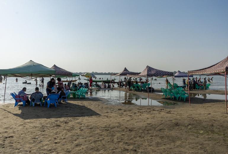 Nyaung Chaung Tha inland beach in the Ayeyarwady delta. (Faeez Safedien)