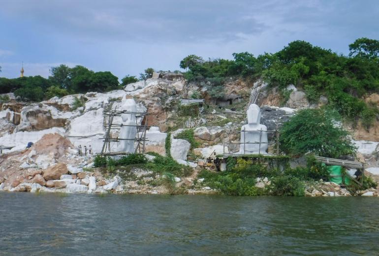 Saykin in Mandalay region is given over to the construction of Buddhist statues. (Dominic Horner)