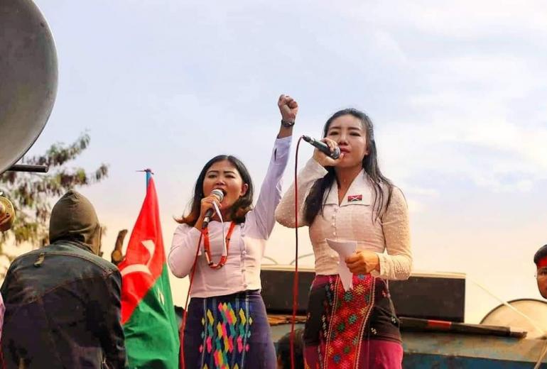 Sut Seng Htoi (right), a Kachin youth activist. (Kachin Youth Movement)