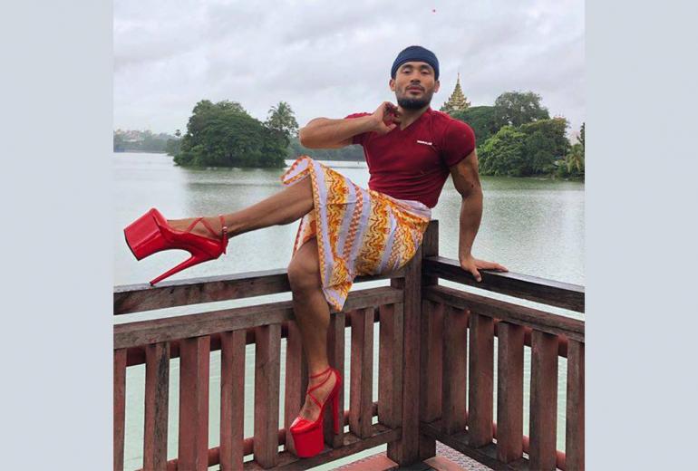 A photo of Sinon Loresca at Kandawgyi Lake in Yangon that he posted on his Facebook page on September 2.