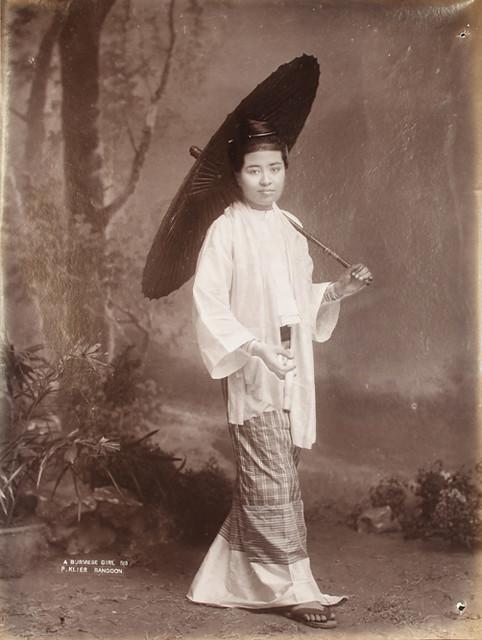 A portrait of a Burmese woman. (1907)