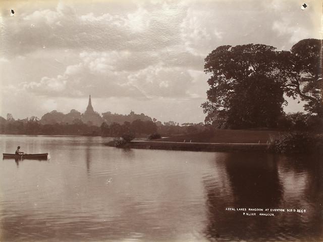 The Royal Lakes, or Kandawgyi Lake, in Rangoon. (1907)