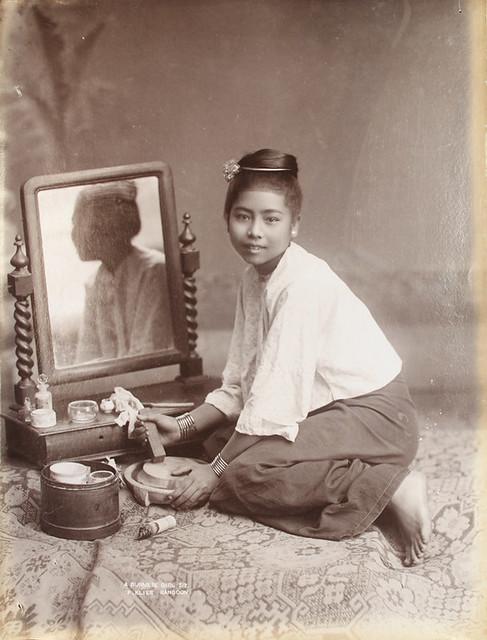 A portrait of another Burmese girl. (1907)