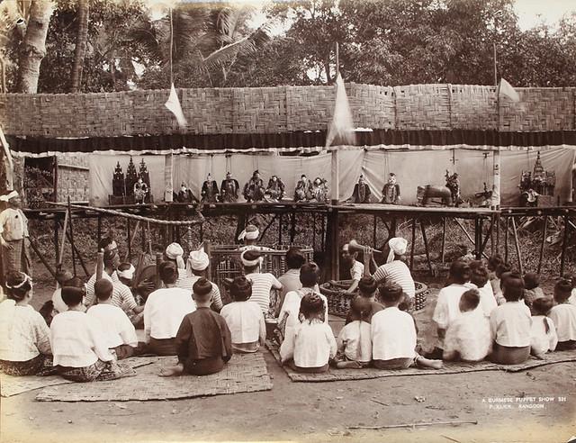 A puppet show in Rangoon. (1907)
