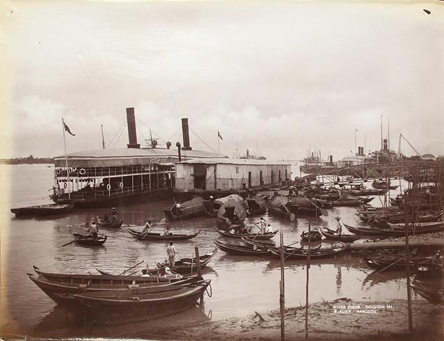A scene on the Yangon riverside. (1907)
