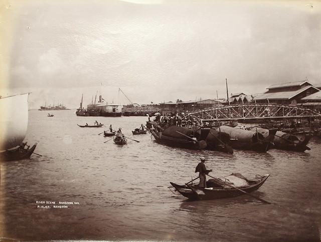 A scene on the Yangon riverside. (1907)