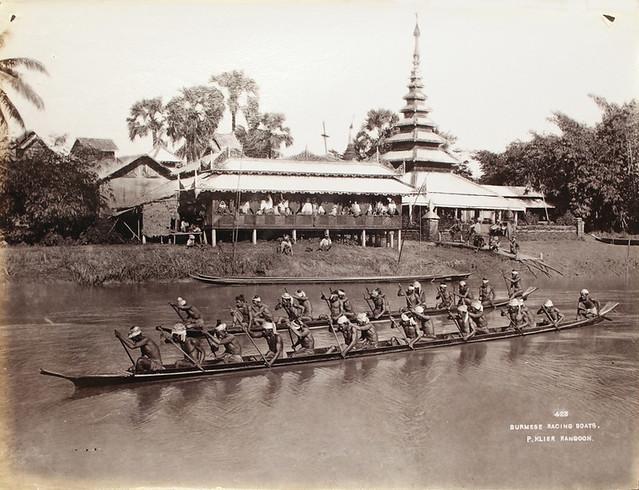 Boat racing in Rangoon. (1907)