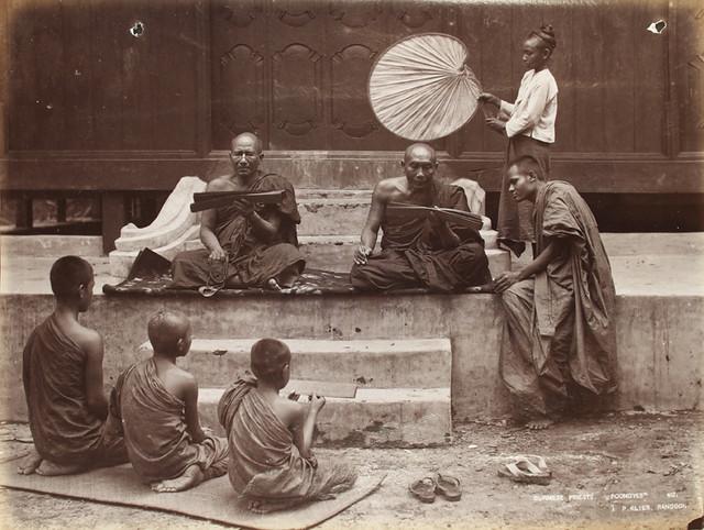 Buddhist monks in Rangoon. (1907)