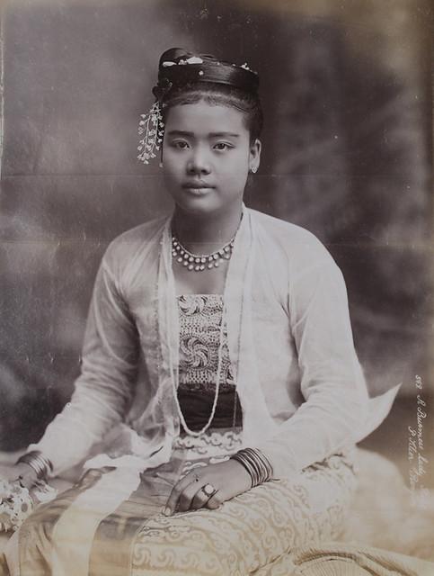 A portrait of a Burmese woman. (1906)