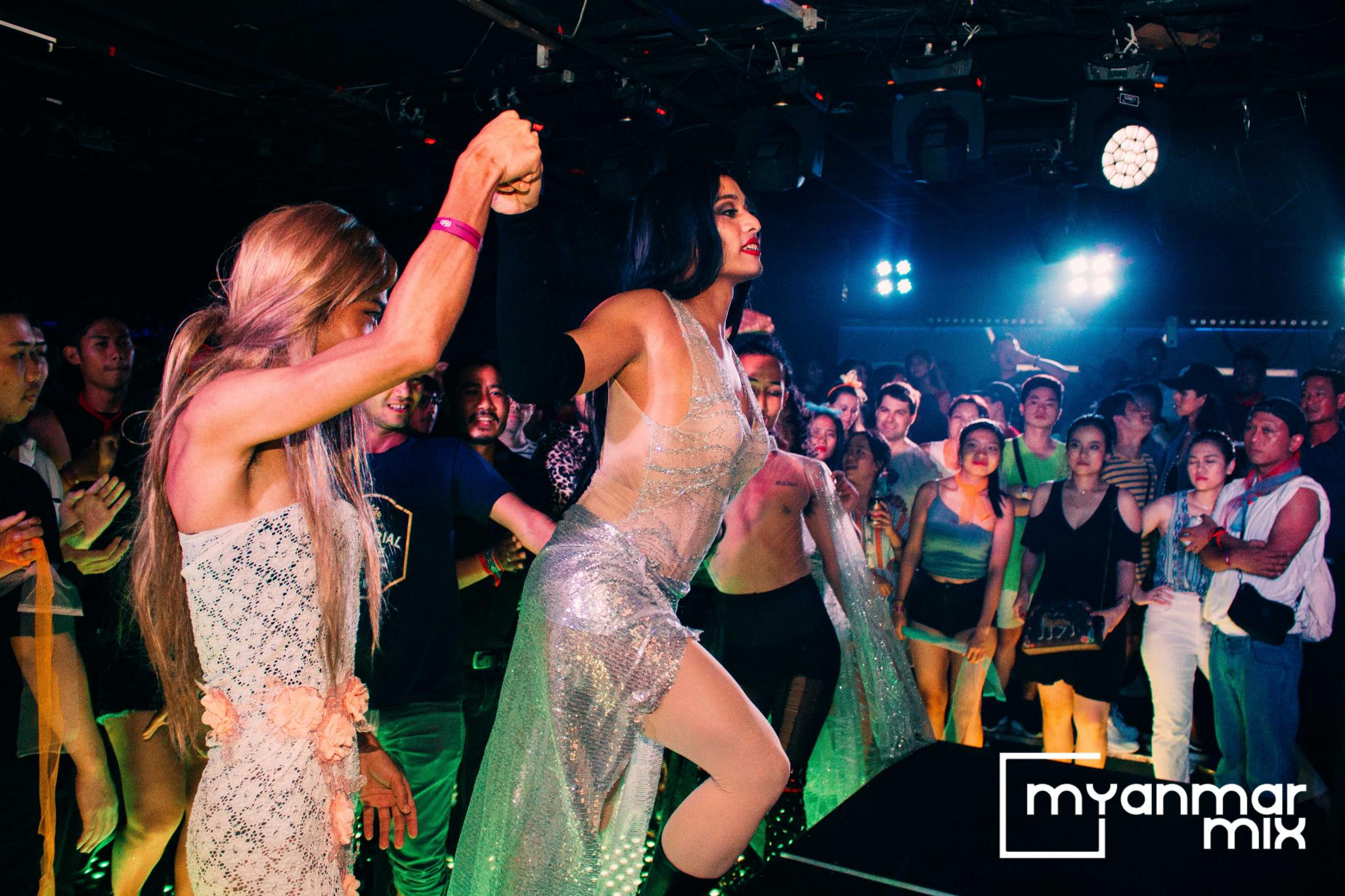 Celebrating International Day Against Homophobia, Transphobia and Biphobia at Club Pyrite in Yangon. (Leo Jackson)