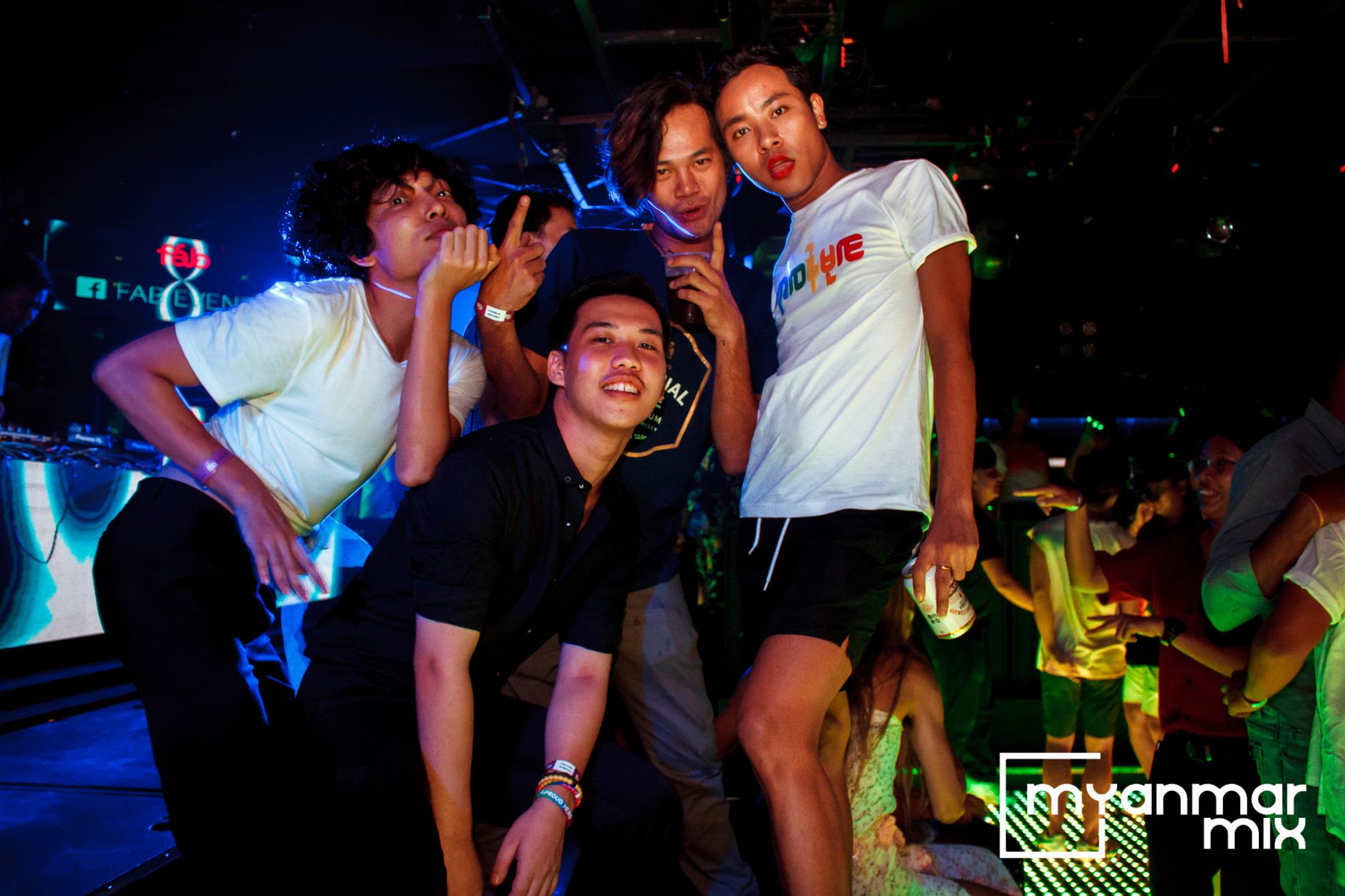 Celebrating International Day Against Homophobia, Transphobia and Biphobia at Club Pyrite in Yangon. (Leo Jackson)