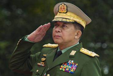 Myanmar's Chief Senior General Min Aung Hlaing, commander-in-chief of the Myanmar armed forces. (Ye Aung Thu / AFP)