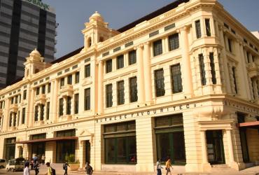 The Tourist Burma building in downtown Yangon is one of two new Covid testing centres. (Turquoise Mountain)