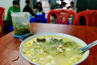 Sabuti, a traditional corn porridge of Chin state, is the signature dish at this Yangon eatery. (Myanmar Mix)