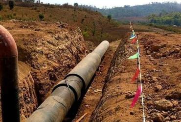 The oil and gas pipelines run nearly 800 kilometers (500 miles) from Made Island in Kyaukphyu Township, Rakhine State to Ruili, through Magwe and Mandalay regions and northern Shan State to the border of Yunnan province. (Supplied)