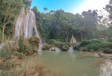  Dat Taw Gyaint has several pools at different levels that offer a refreshing swim. (Dominic Horner)