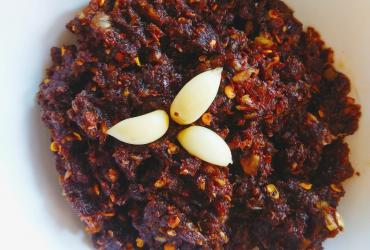 The chilli and salt mix is a spicy addition to a Burmese dinner set. (Soe Naing Tun)