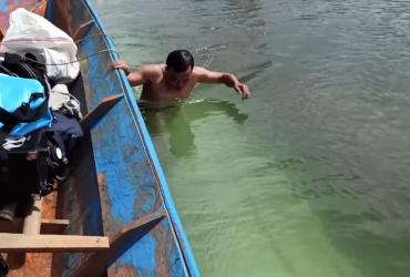 Facebook account “Sin Bay Yt Thomas” posted a video on October 17 of a man treading lightly along what may be the fuselage of a World War Two aircraft that crashed in Kachin state.