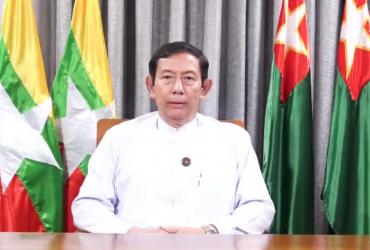 USDP chairperson Than Htay complained about the election result during a video address.