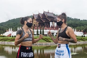 Maisha Katz faces Souris Manfredi for the World Lethwei Championship (WLC) women’s bantamweight title. (Supplied)