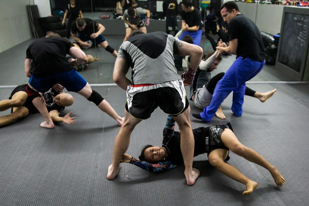 Bozhena Antoniyar had to side-step conservative parents to take up bare-knuckle fighting, but her stealth paid off on her MMA debut when she knocked out her opponent in a record 24 seconds. (Sai Aung Main / AFP)