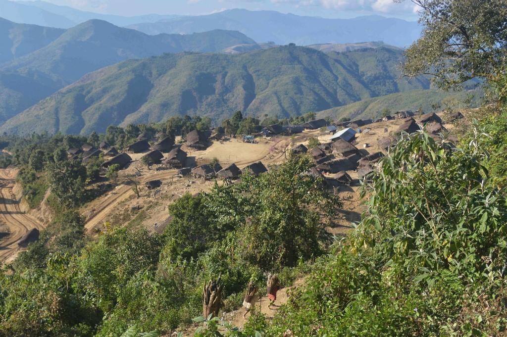 Houses of Naga tribes people are seen in Lahe township (Phyo Hein Kyaw / AFP)