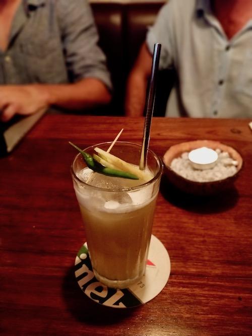 The Angry Apple cocktail. (Myanmar Mix)