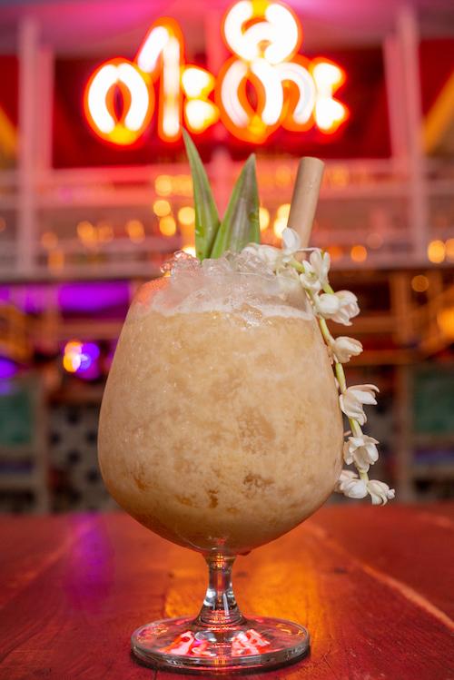 "Nutty Buddy Mai Tai" is a blend of peanut butter washed rum, curacao, lime juice and toasted almond orgeat.