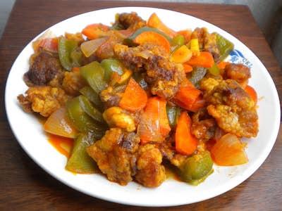 A chicken dish at Chuffy Bite in downtown Yangon. (Facebook / Chuffy Bite)