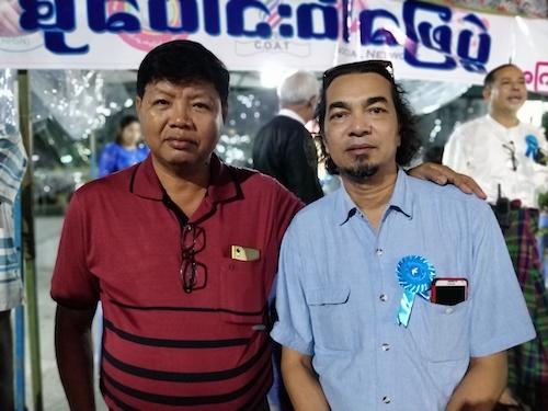  Tin Maung Oo (left) and Boney Oo at the gathering. (Myanmar Mix)