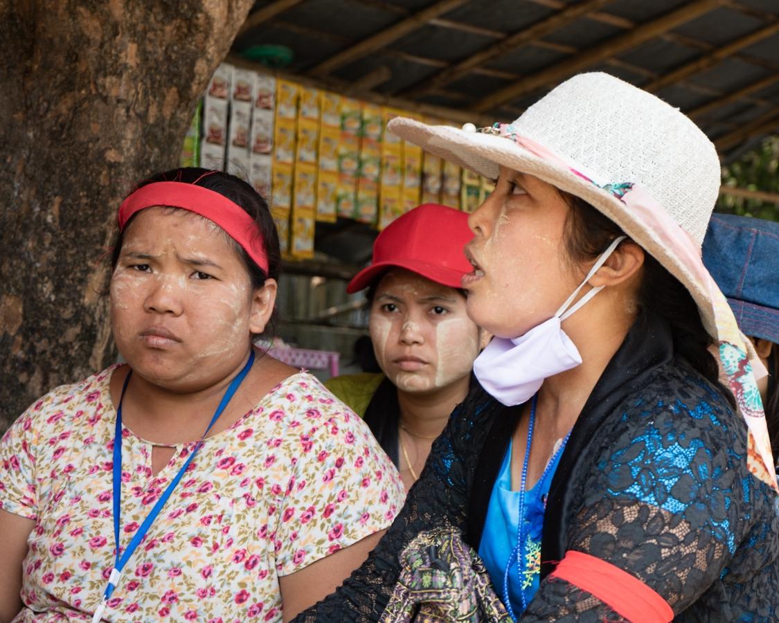 Zar Zat Htun (left) has led the protest for unpaid leave in April at purse and handbag factory Blue Diamond World. (Faeez Safedien)