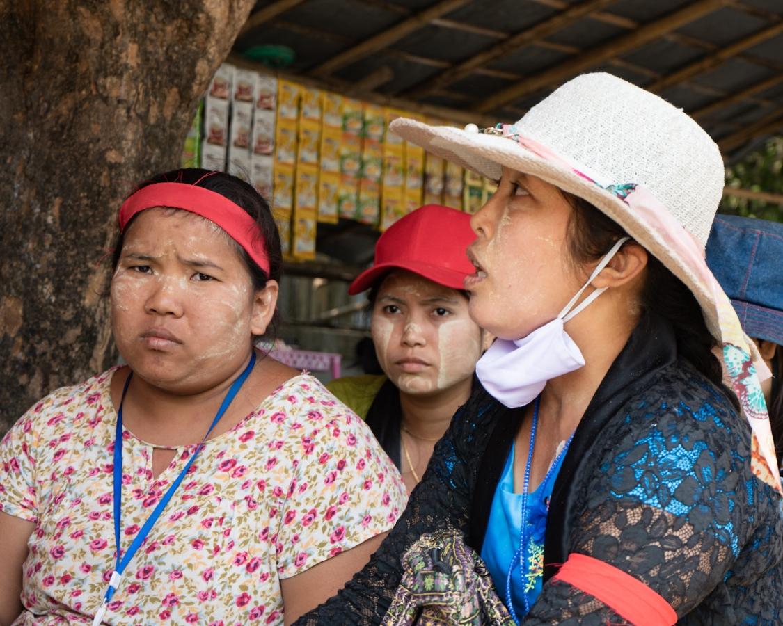 Zar Zat Htun (left) has led the protest for unpaid leave in April at purse and handbag factory Blue Diamond World. (Faeez Safedien)